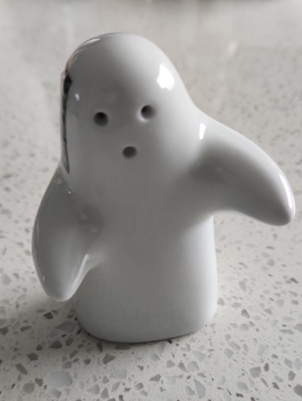 White Ceramic Ghost Salt Shaker . NWOT